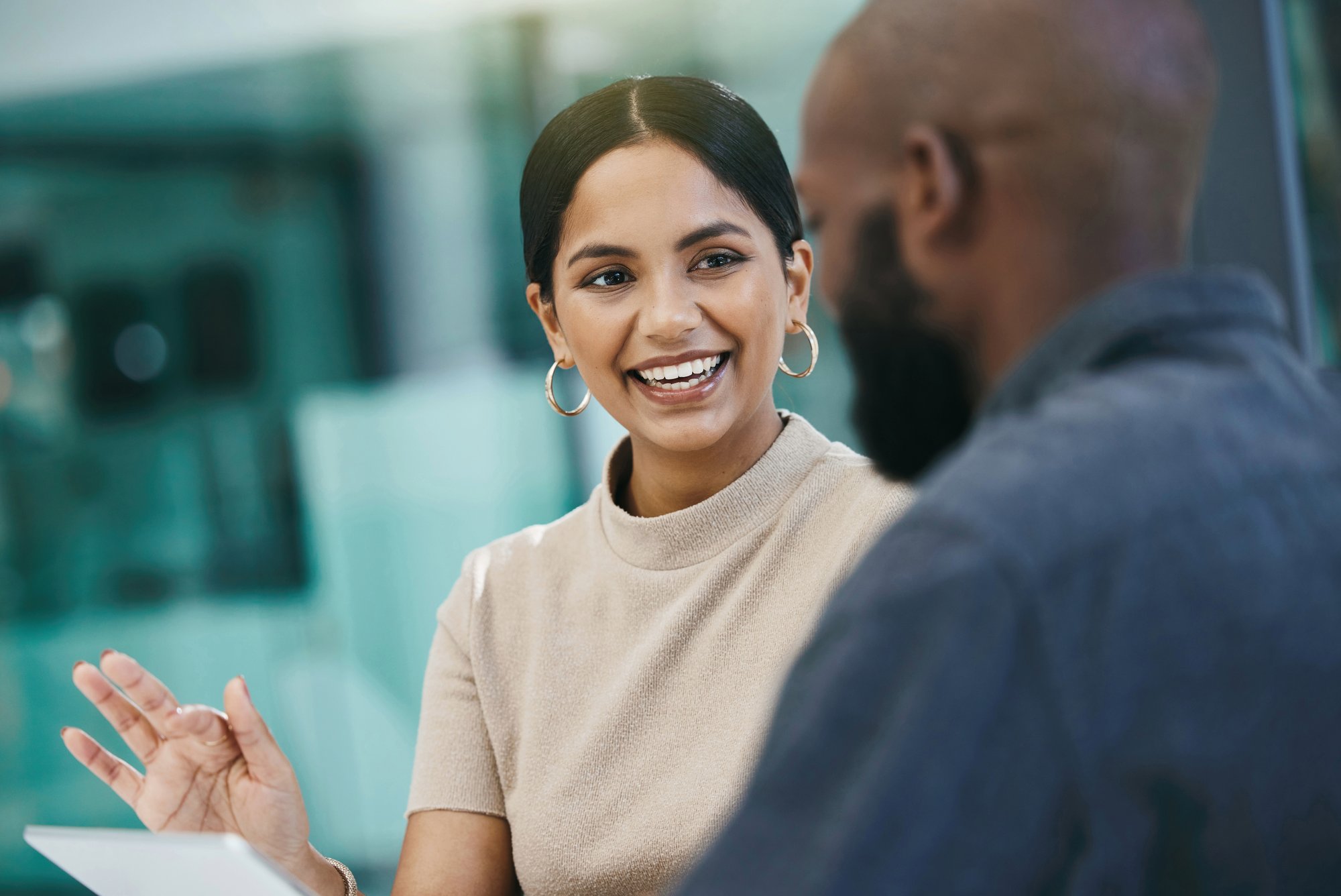 Advisor educating client on compliance